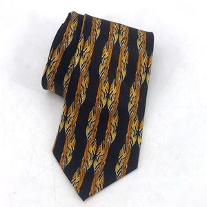 Vintage Y2K Silk Geometric Print Made In Italy Tie